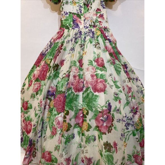 VTG Cachet Bari Protas Small Prom Dress Cupcake Full Southern Belle 80s does 50s - Picture 5 of 12